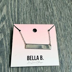 Aquarius Zodiac Constellation Bar Necklace in Silver